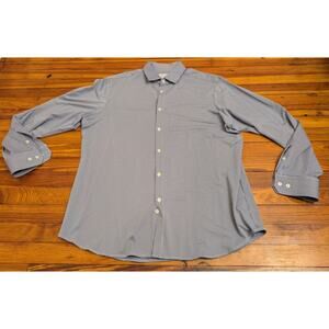 Mizzen Main Shirt Mens 2XL Trim Fit Blue Trim Fit Spinnaker Collection Plaid